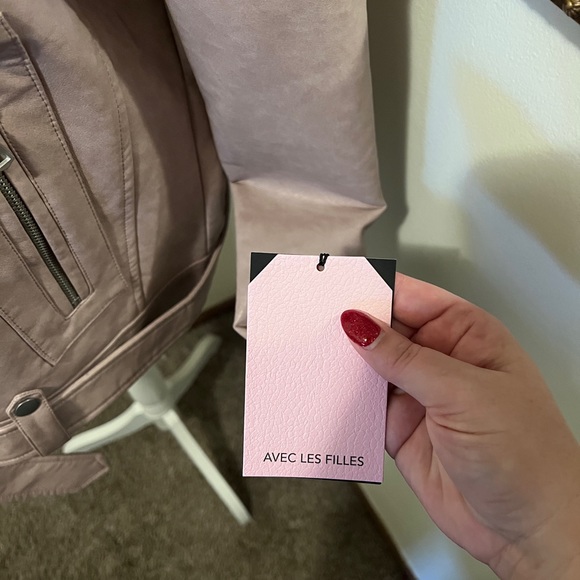 Avec Les Filles Faux Leather Moto Jacket - Picture 7 of 10